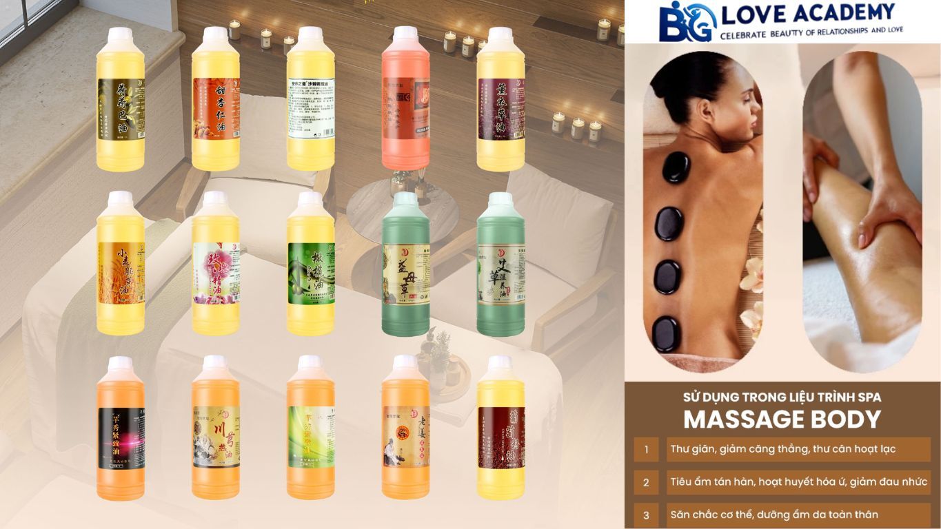 Dầu Massage Aroma Herbal 1000ml Dưỡng Ẩm Sâu, Thư Giãn Chuyên Nghiệp Cho Spa & Cặp Đôi