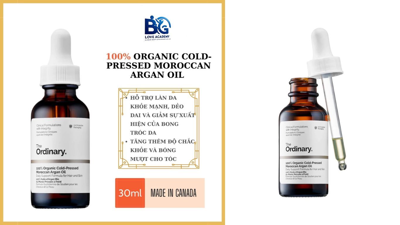 Dầu dưỡng da và tóc The Ordinary 100% Organic Cold-Pressed Moroccan Argan Oil